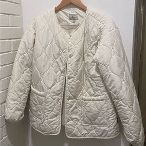 G.H. Bass & Co. Cream Quilted Puffer Jacket